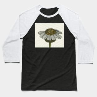 White Flower Line art with background illustration Baseball T-Shirt